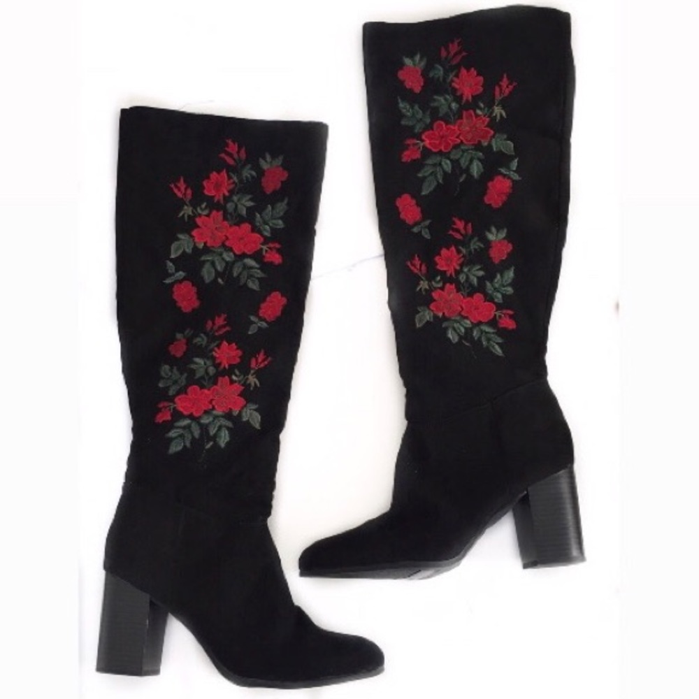 LIBBY EDELMAN Sullivan Embroidered Knee High Boots